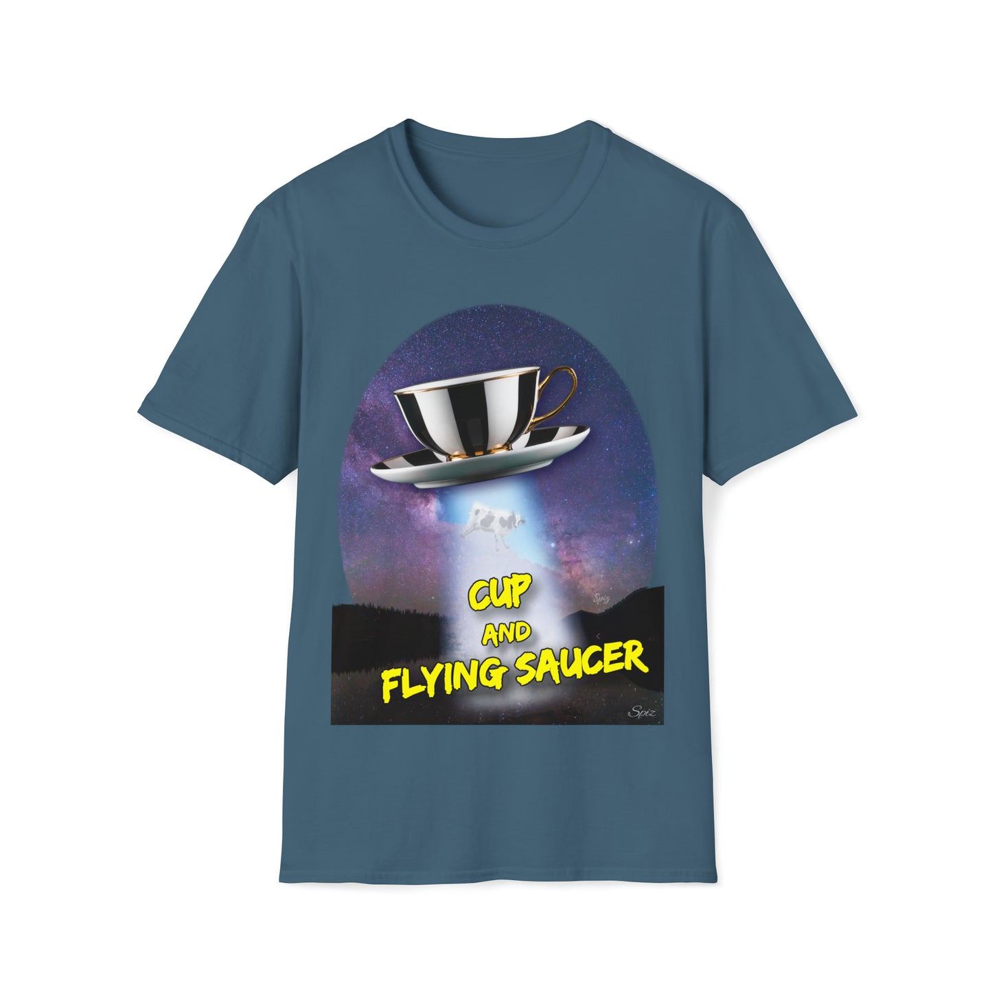 T "Cup and Flying Saucer" Unisex Softstyle T-Shirt