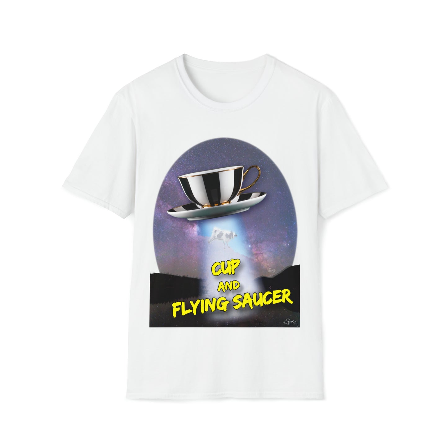 T "Cup and Flying Saucer" Unisex Softstyle T-Shirt