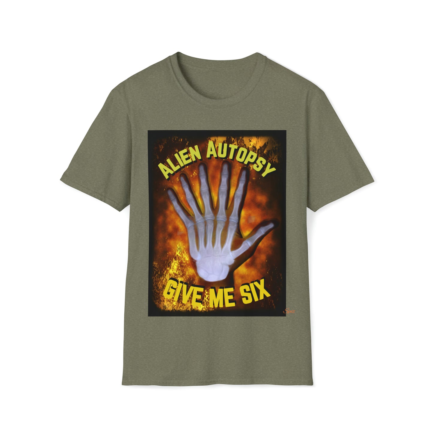 T "Give Me Six"  Alien Autopsy Unisex Softstyle T-Shirt