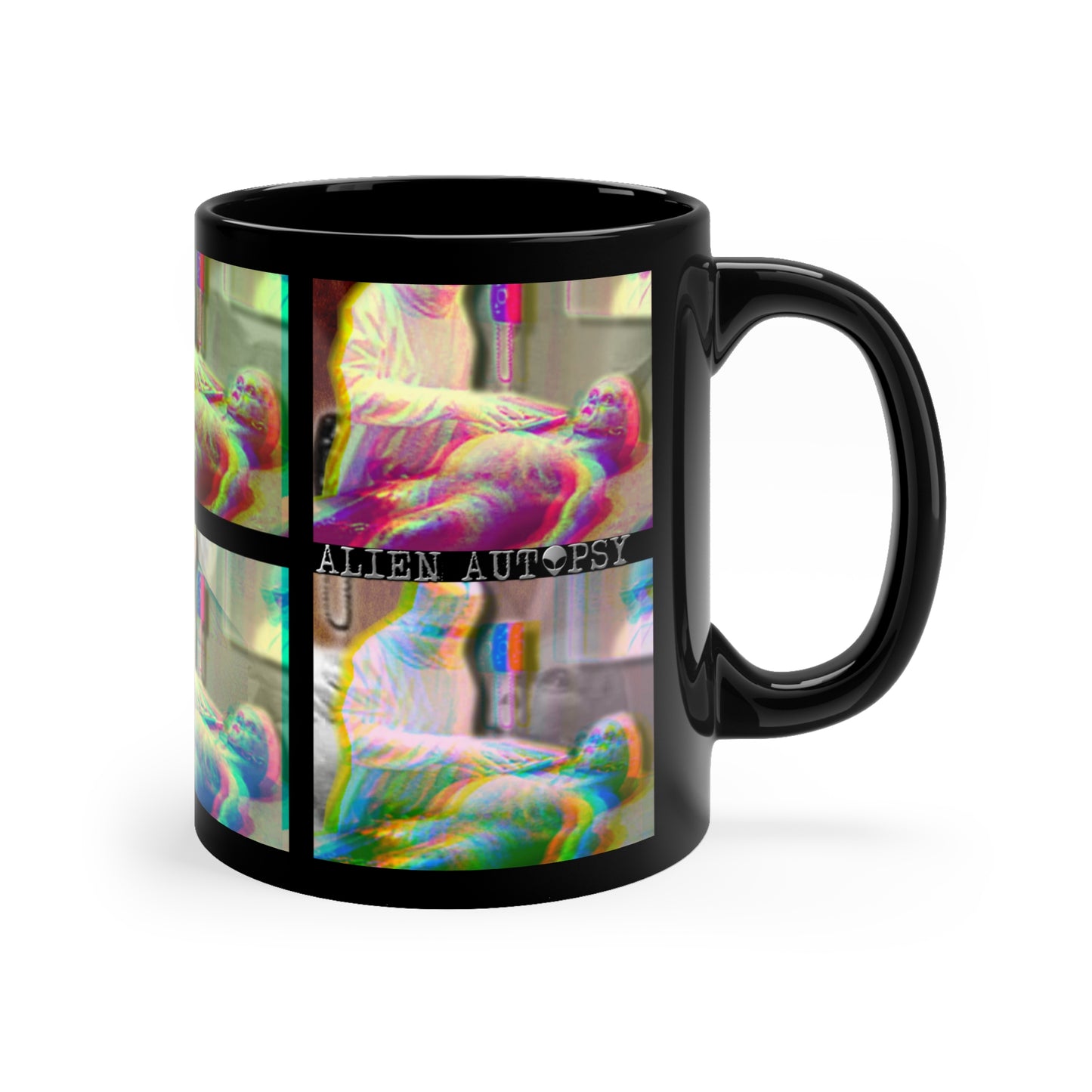 MUG: Alien Autopsy TV Colour Phase Black Glossy Mug