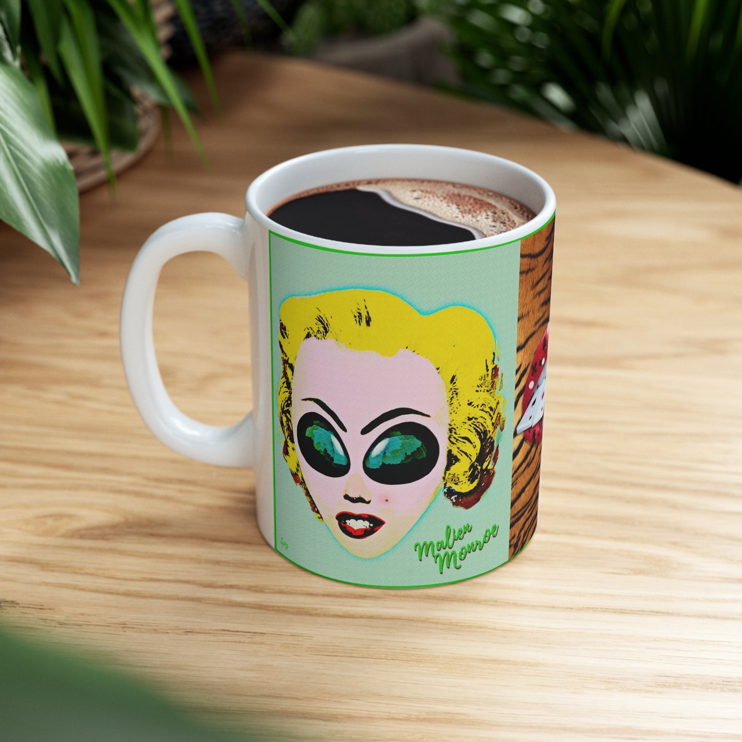 MUG: Malien Monroe Tiger Ceramic Mug 11oz