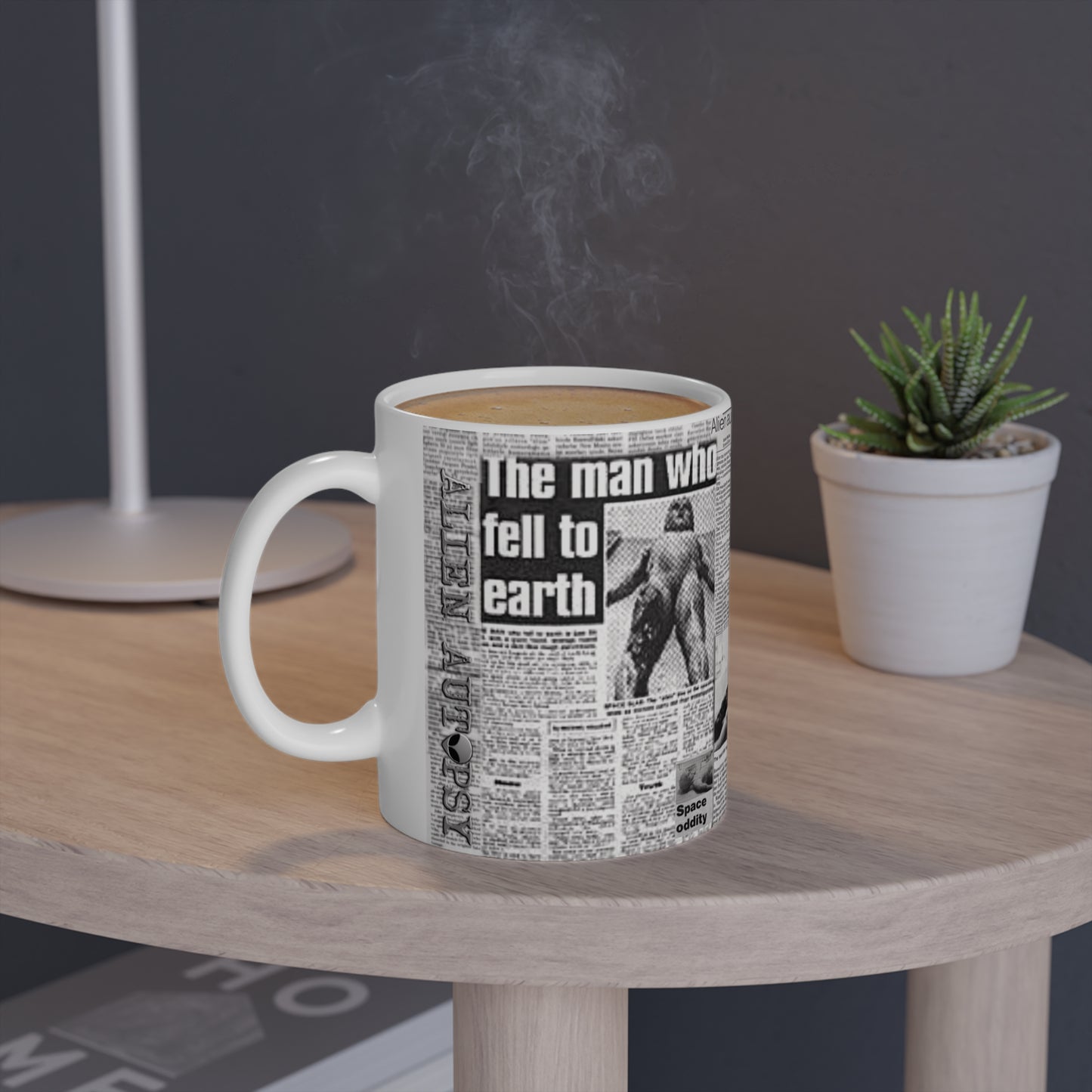 MUG: "Alien Autopsy Newspapers" White Mug, 11oz