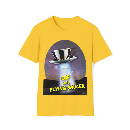 T "Cup and Flying Saucer" Unisex Softstyle T-Shirt