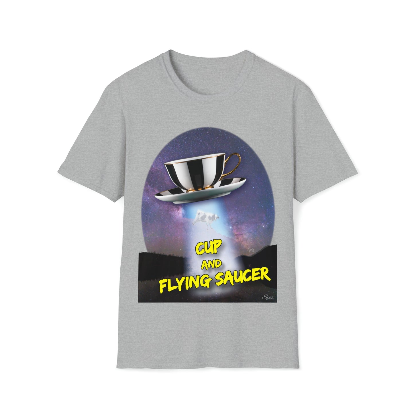 T "Cup and Flying Saucer" Unisex Softstyle T-Shirt