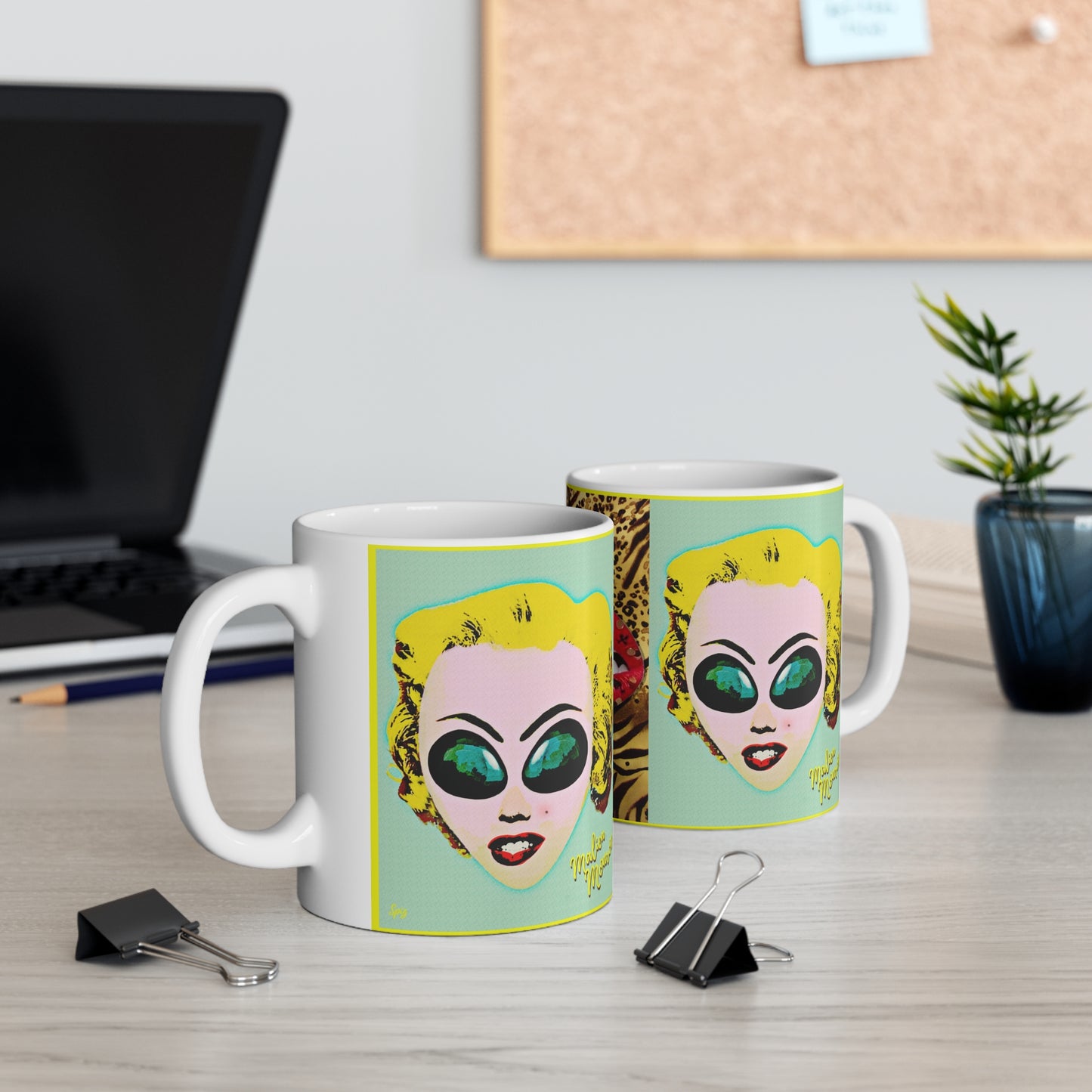 MUG: Malien Monroe Pop-Art #3 Ceramic Mug 11oz