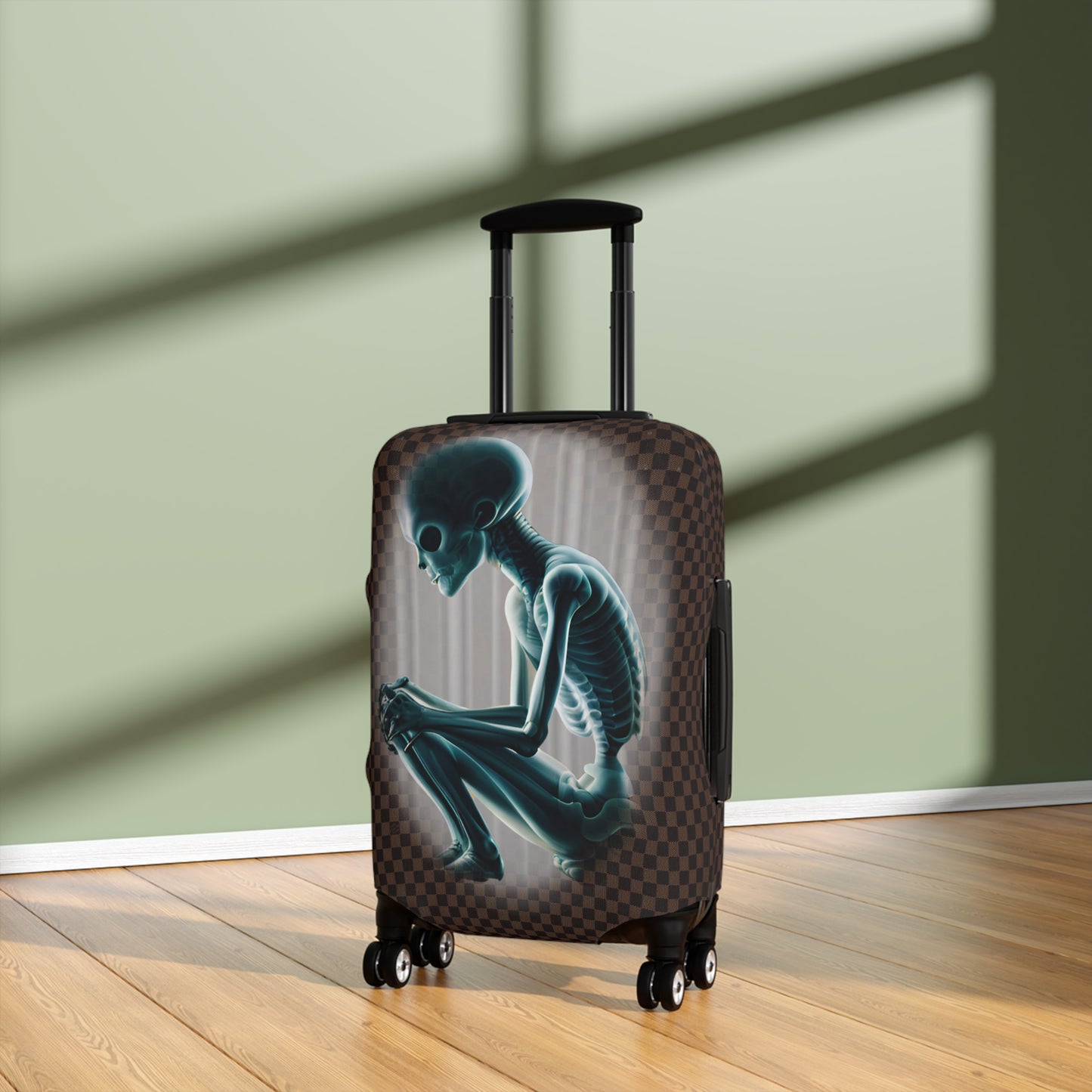 H "NOTHING TO DECLARE" Carry On Suitcase Protector. (Check Design)