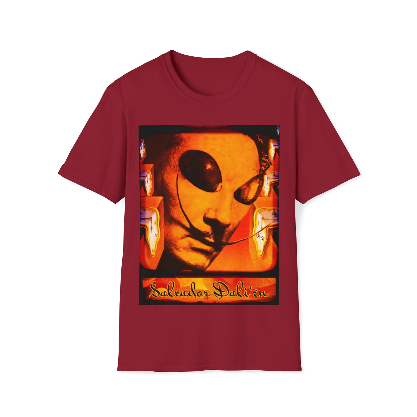 T Salvador Dali'en Melted Clocks Unisex Softstyle T-Shirt