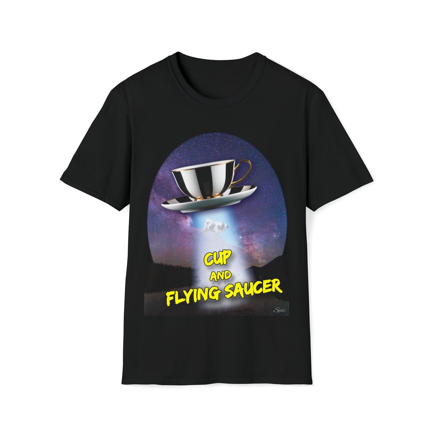 T "Cup and Flying Saucer" Unisex Softstyle T-Shirt