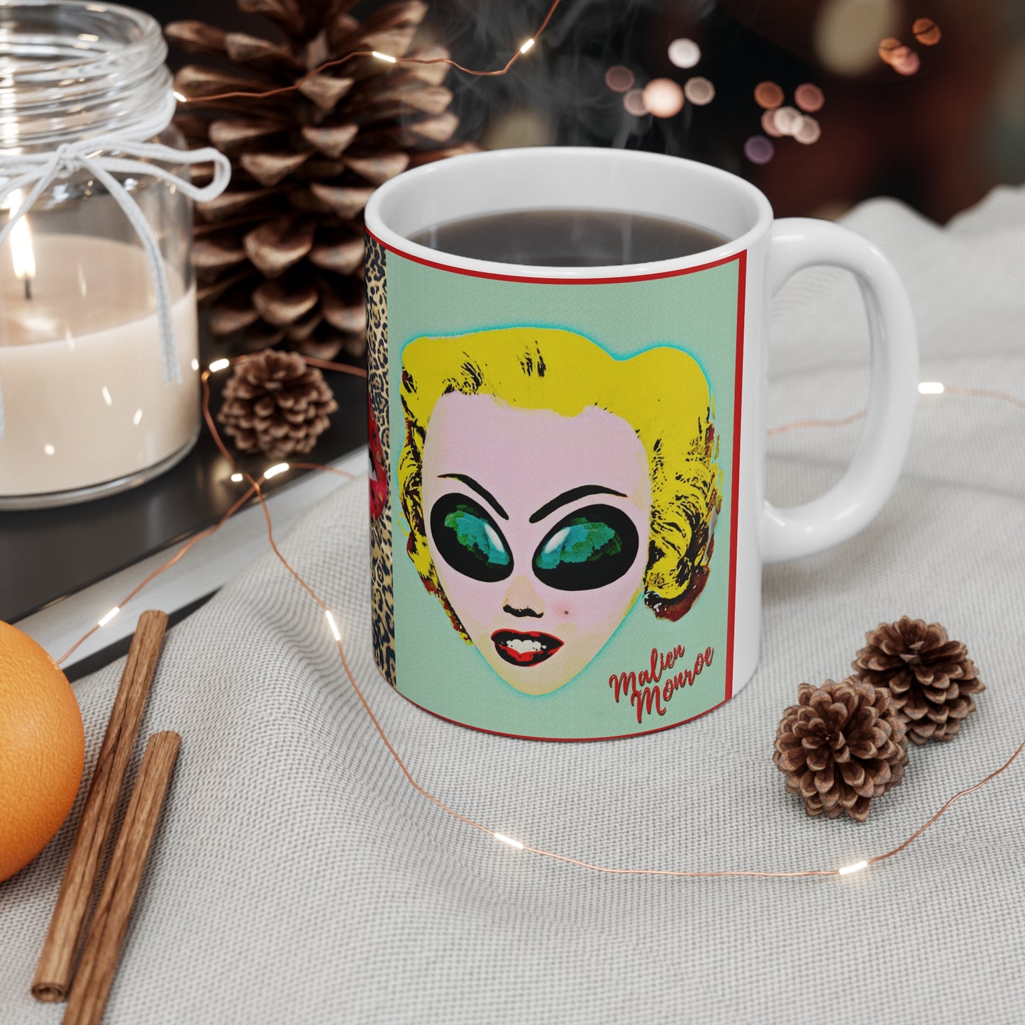 MUG: Malien Monroe Pop-Art #6 Ceramic Mug 11oz