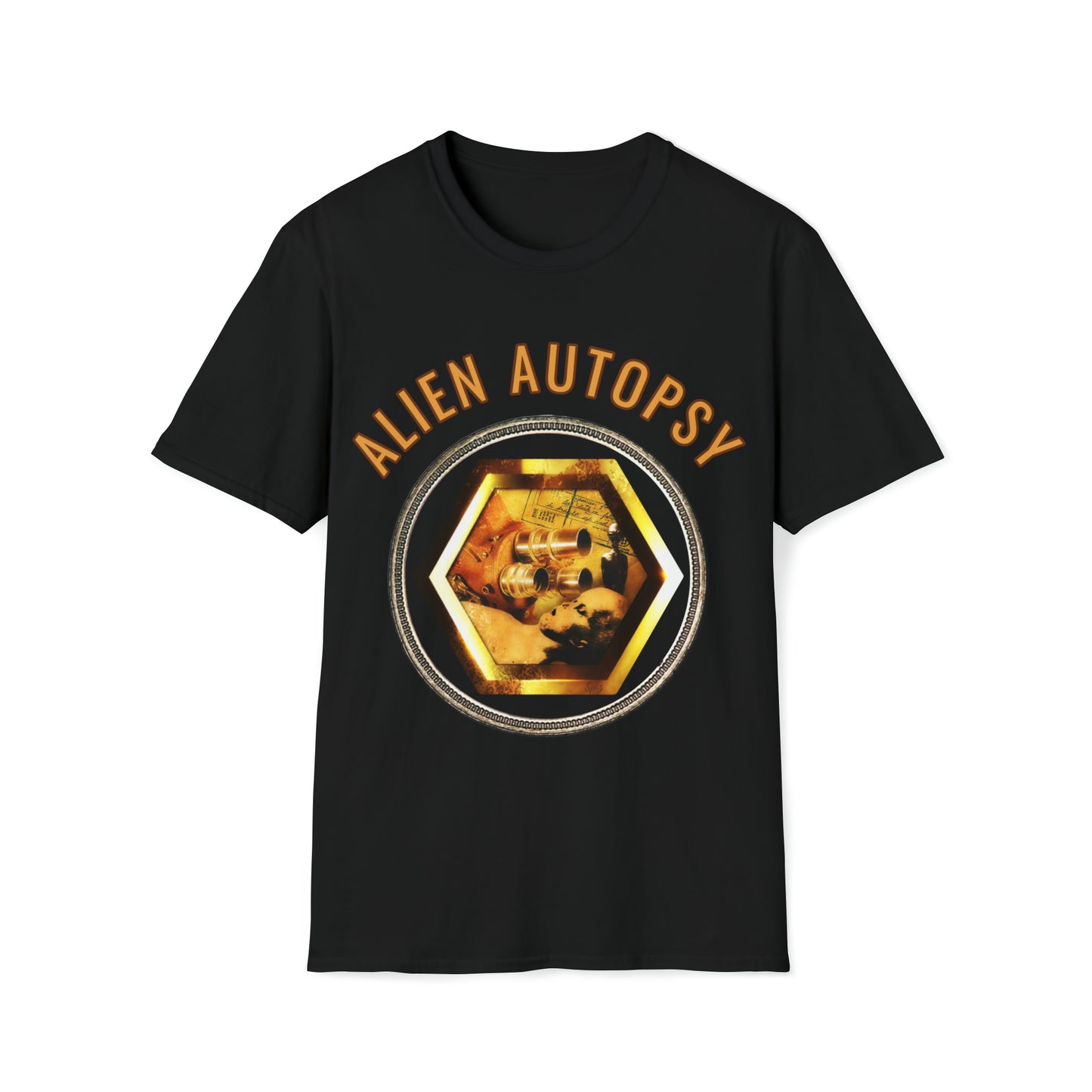 T "Alien Autopsy Hex Coin" Unisex Softstyle T-Shirt