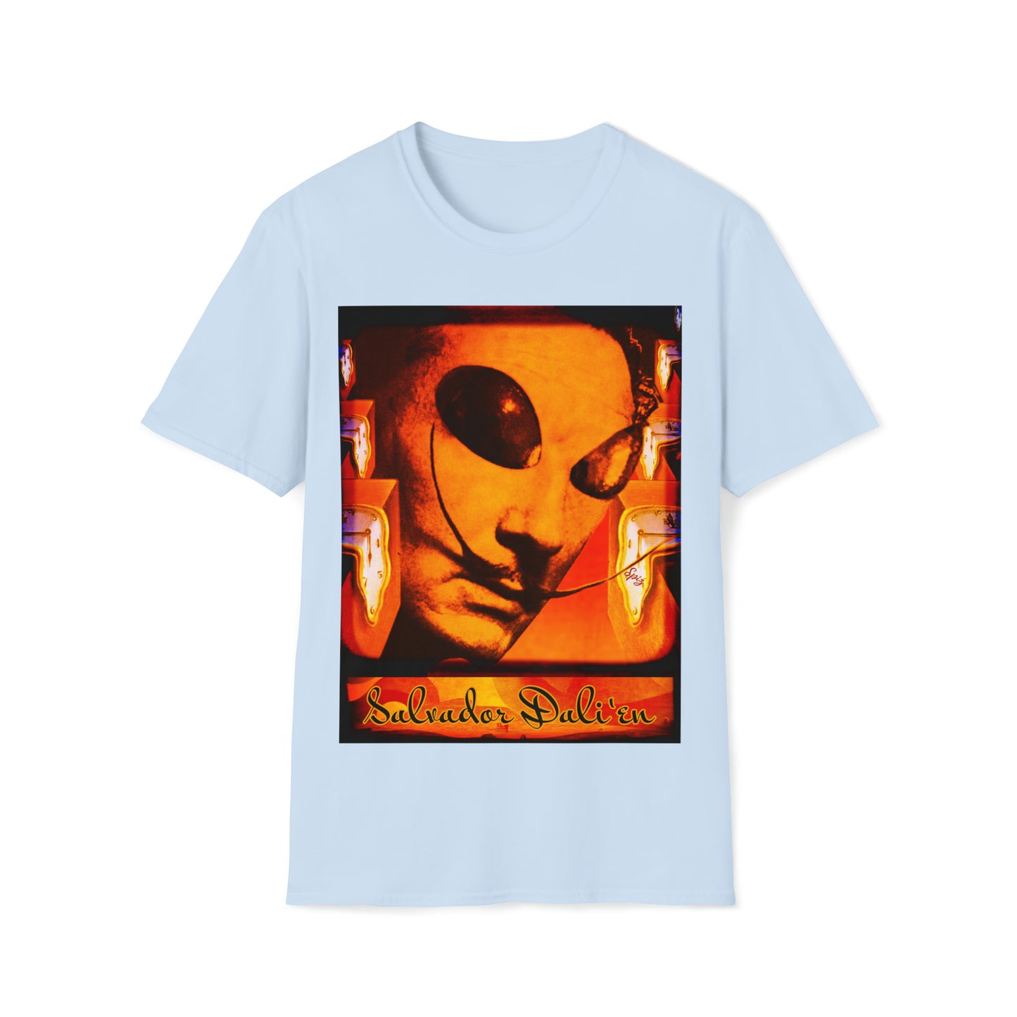 T Salvador Dali'en Melted Clocks Unisex Softstyle T-Shirt