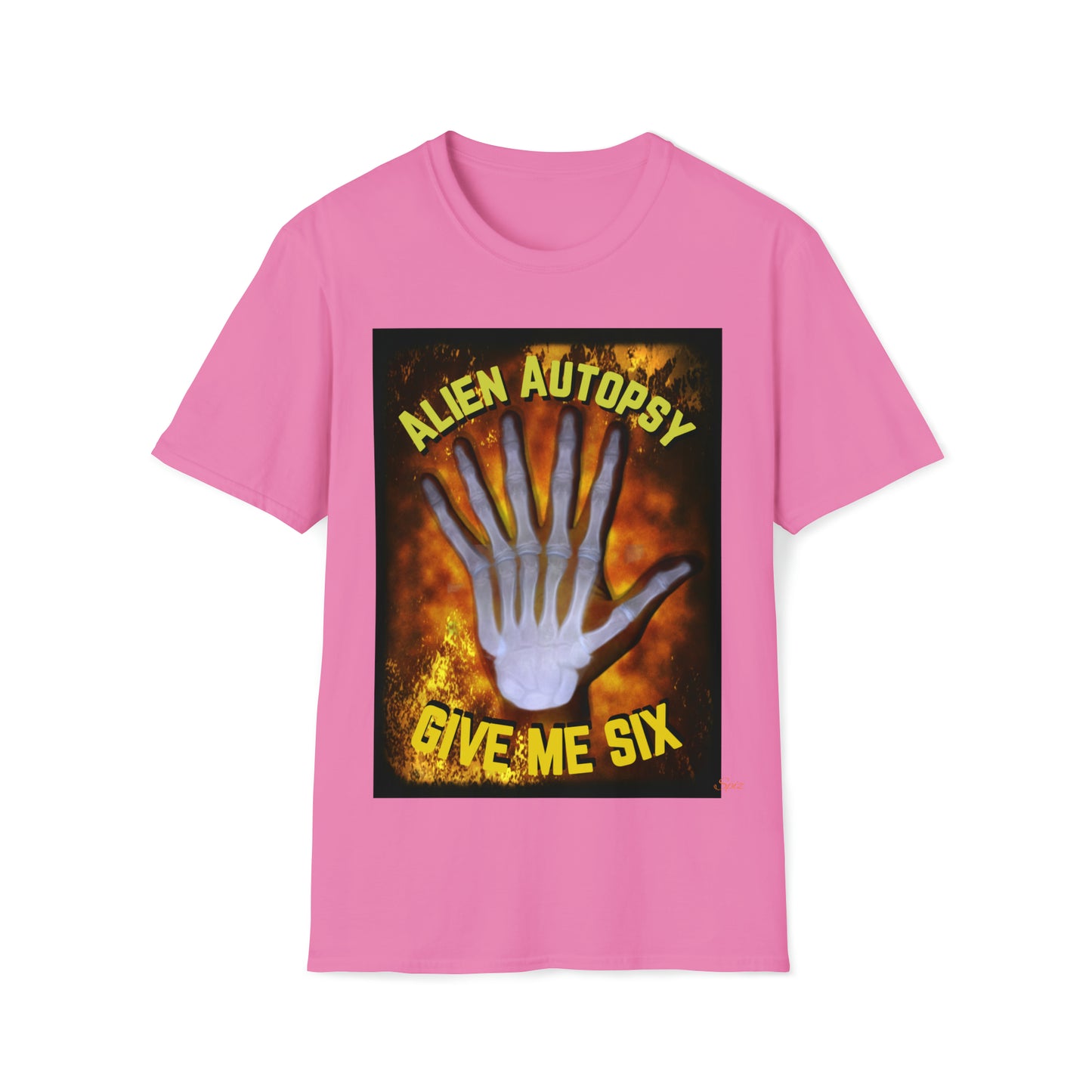 T "Give Me Six"  Alien Autopsy Unisex Softstyle T-Shirt