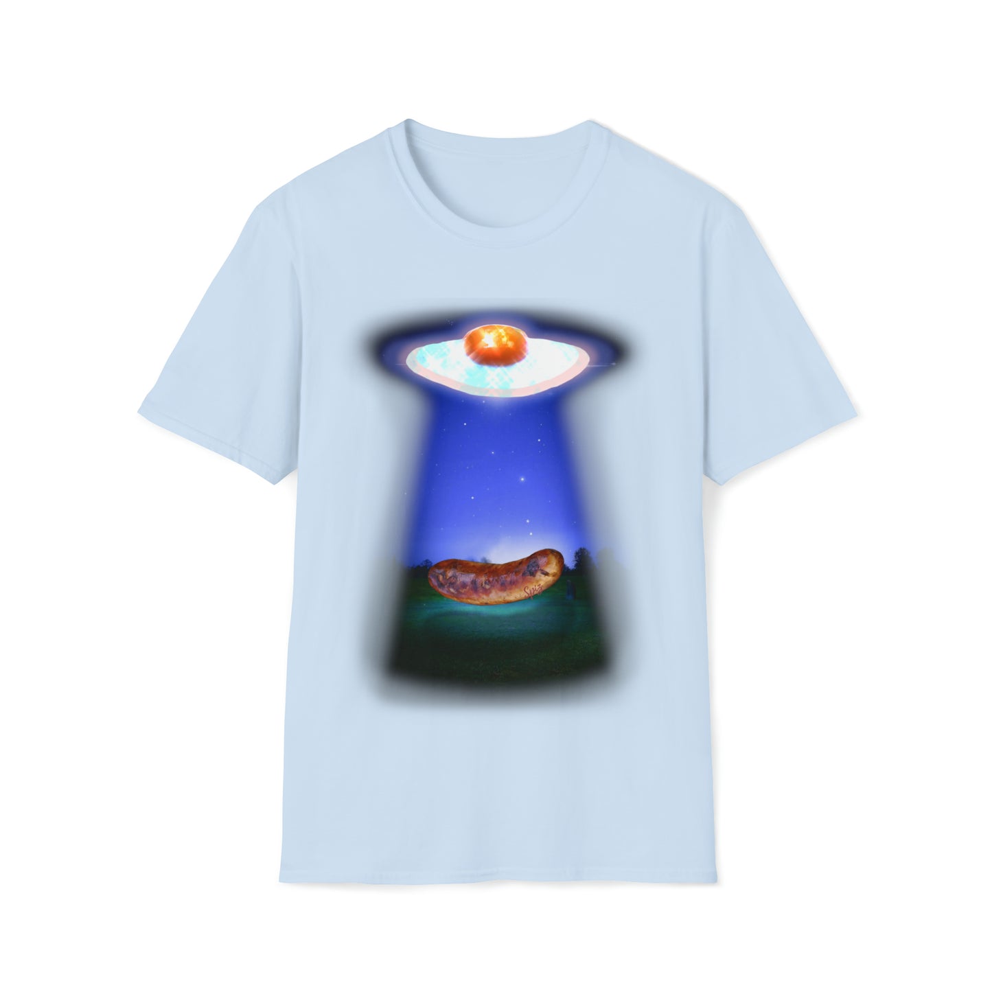 T "Sausage Abduction" Eggstratterestrial activity Unisex Softstyle T-Shirt