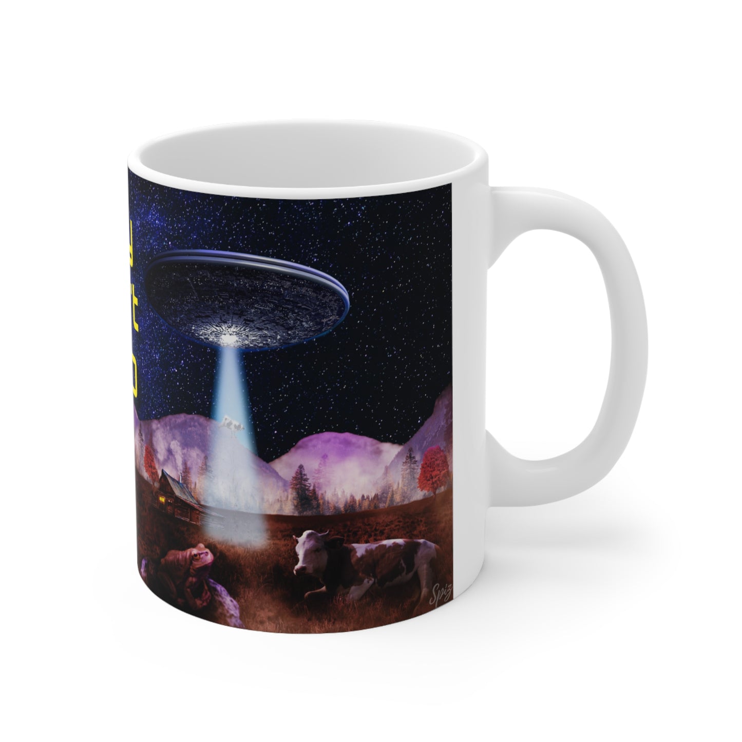 MUG: Why Don't UFO Ceramic Mug 11oz