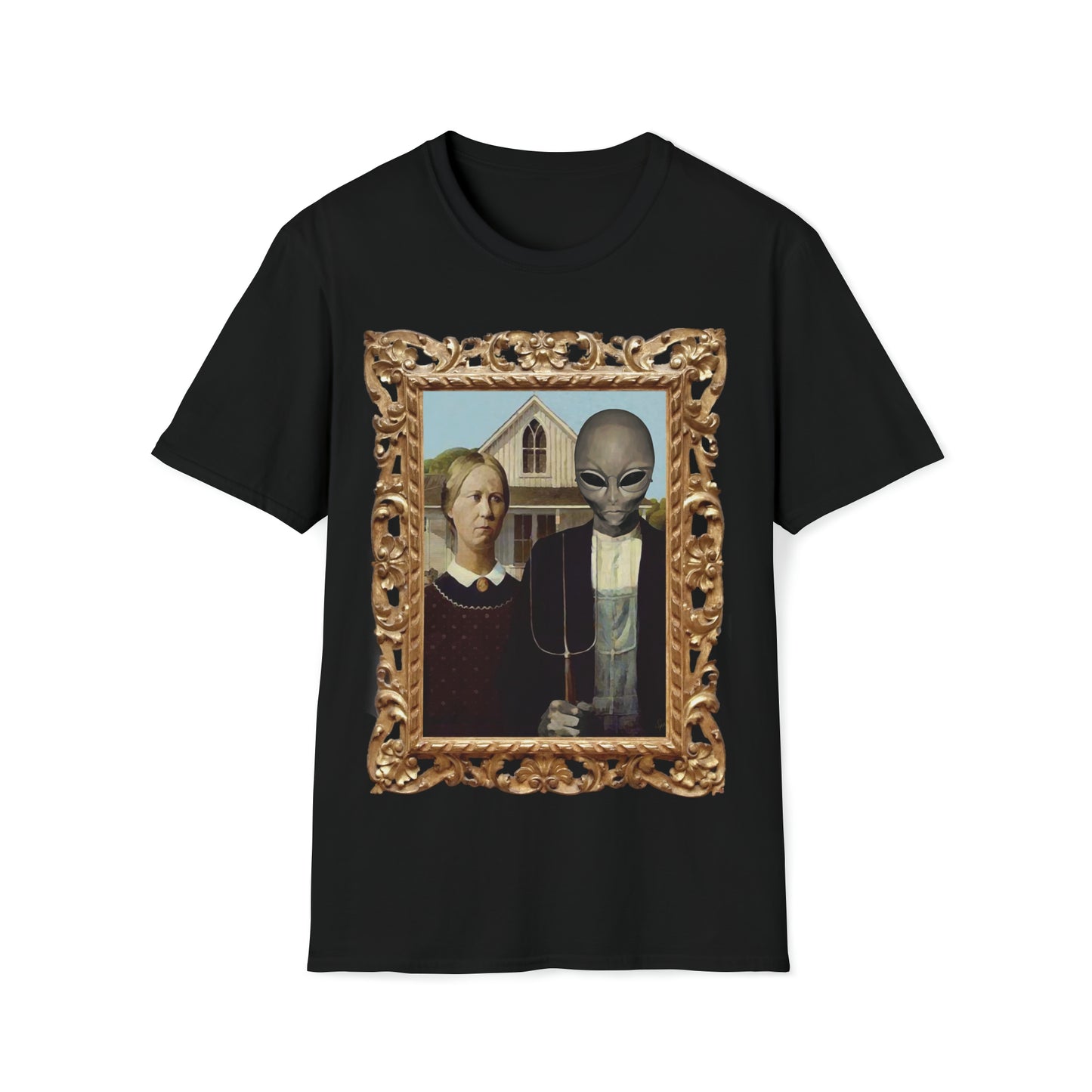 T "Alien Gothic USA" Classic Art Masters Unisex Softstyle T-Shirt