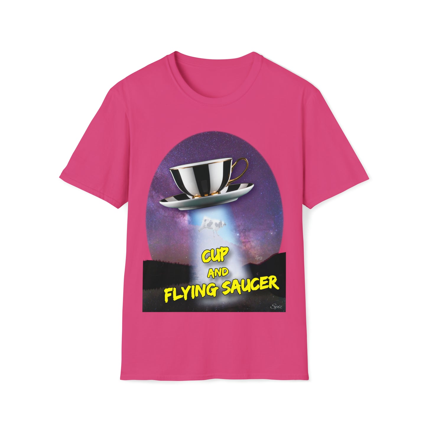 T "Cup and Flying Saucer" Unisex Softstyle T-Shirt