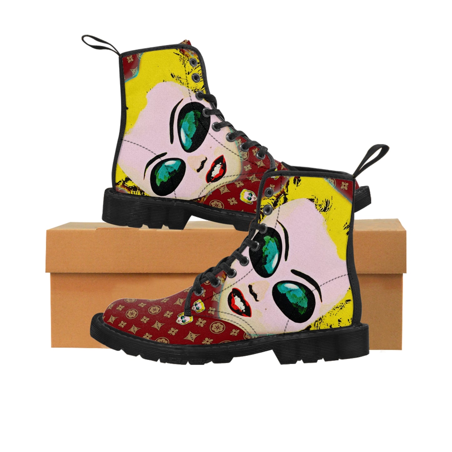 F 'Malien Monroe' POP ART Women's Canvas Boots