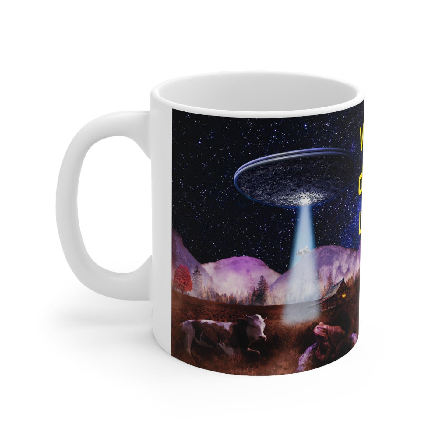 MUG: Why Don't UFO Ceramic Mug 11oz