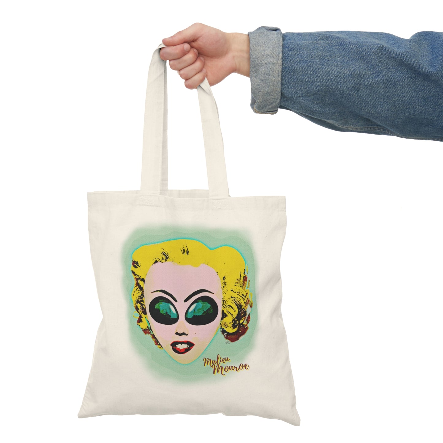 B 'Malien Monroe' POP ART Natural Tote Bag