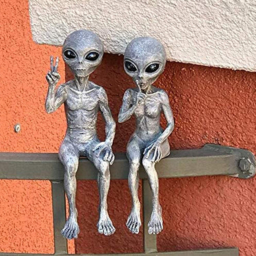 SC Alien Resin Ornaments Fun Indoor/Outdoor Garden Statues