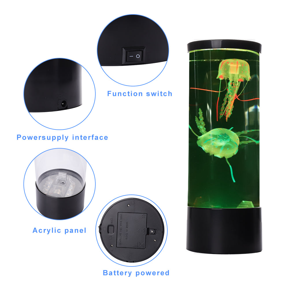 L Alien Jellyfish Fantasy LED  Lamp, Colour Changing Jellyfish Tank Aquarium Led Lamp Relaxing Mood Night Light