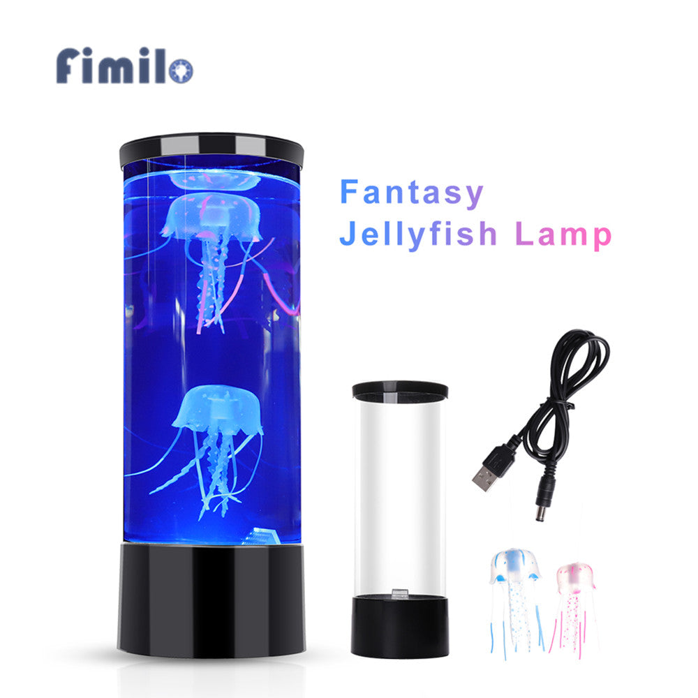 L Alien Jellyfish Fantasy LED  Lamp, Colour Changing Jellyfish Tank Aquarium Led Lamp Relaxing Mood Night Light