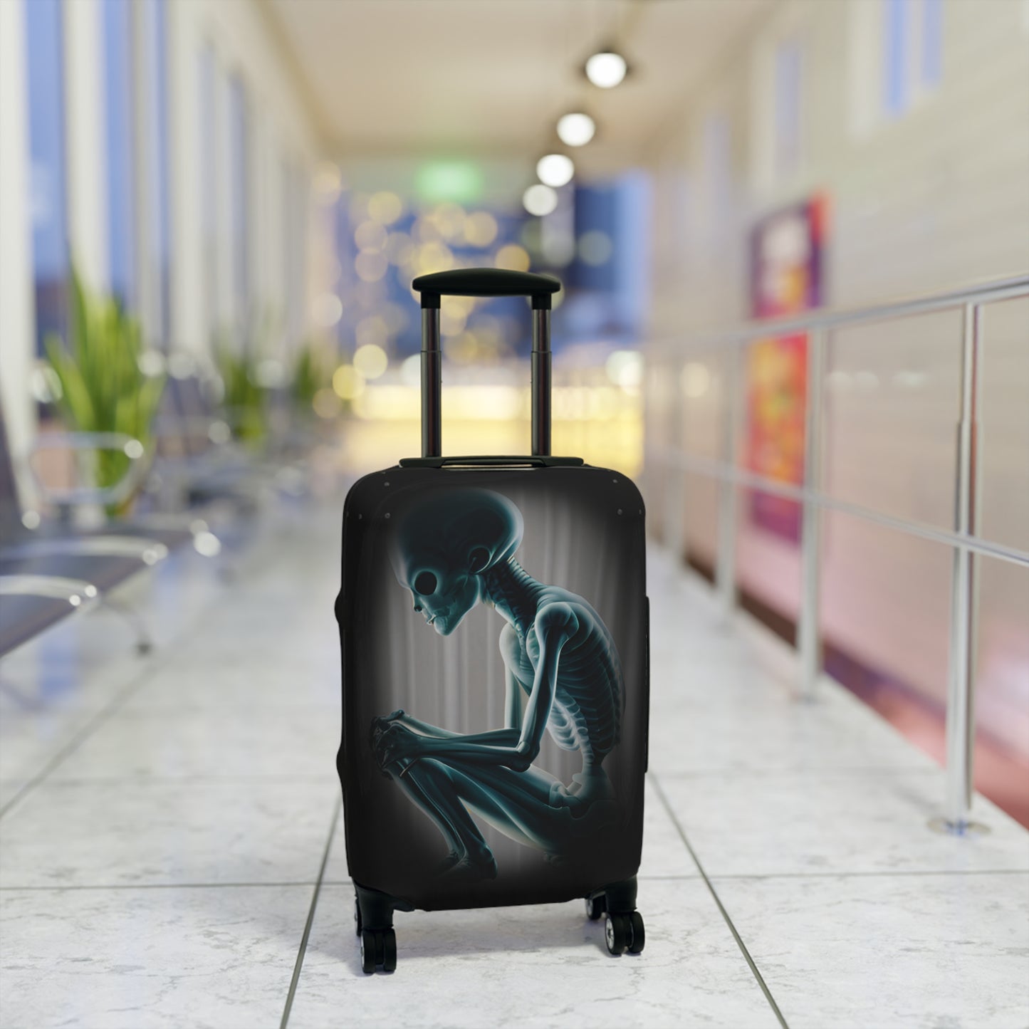 H "NOTHING TO DECLARE" Carry On Suitcase Protector.(BLACK)