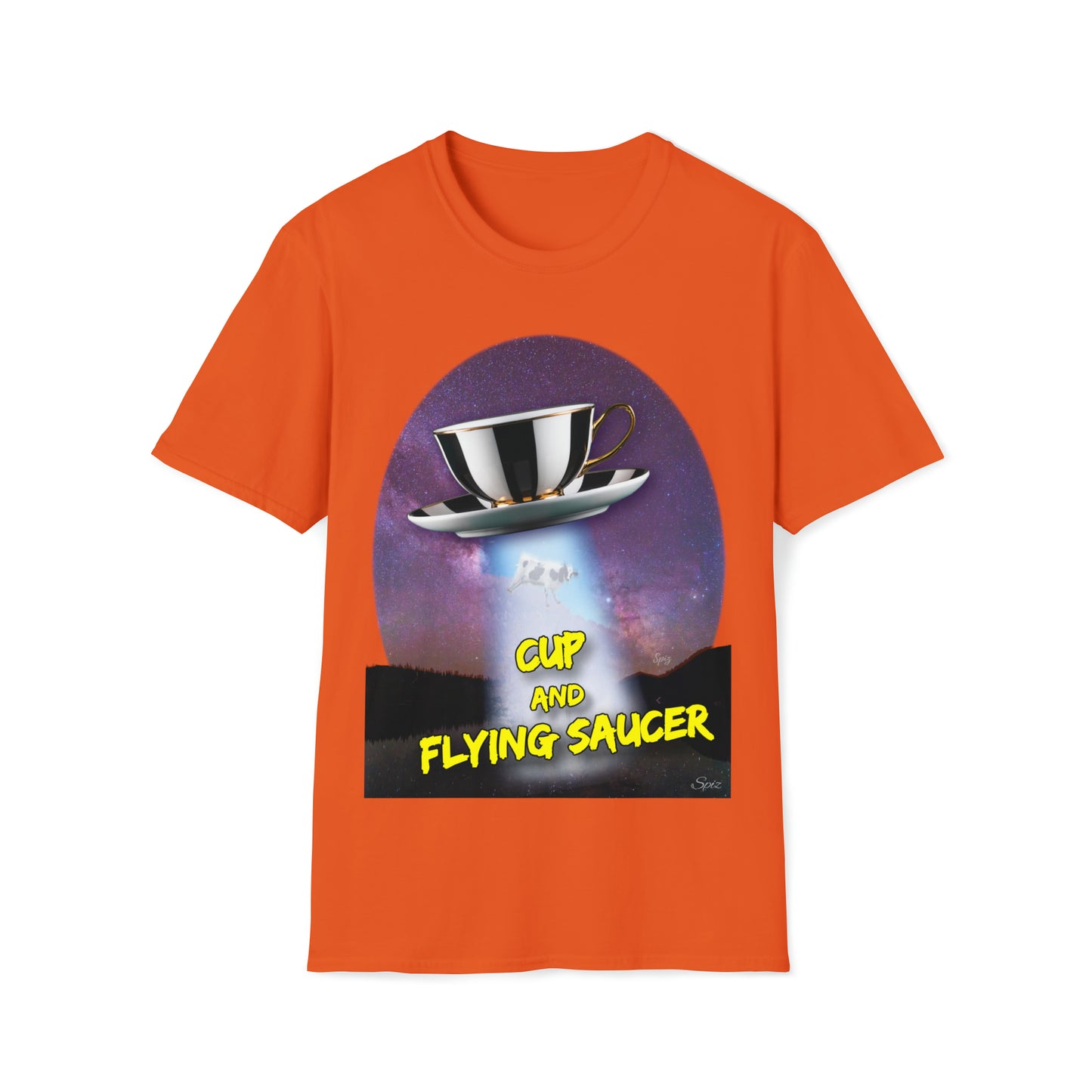 T "Cup and Flying Saucer" Unisex Softstyle T-Shirt