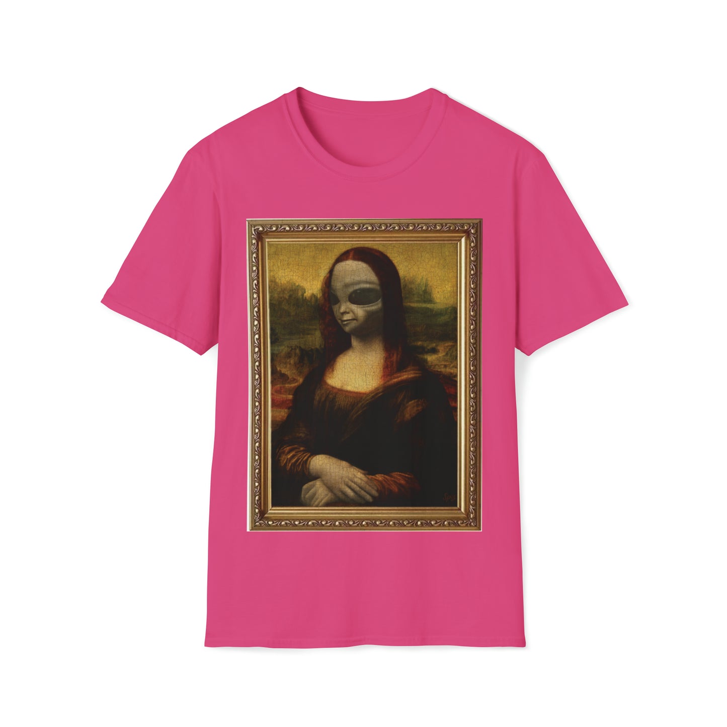 T "Alien Lisa" Classic Art Masters Unisex Softstyle T-Shirt