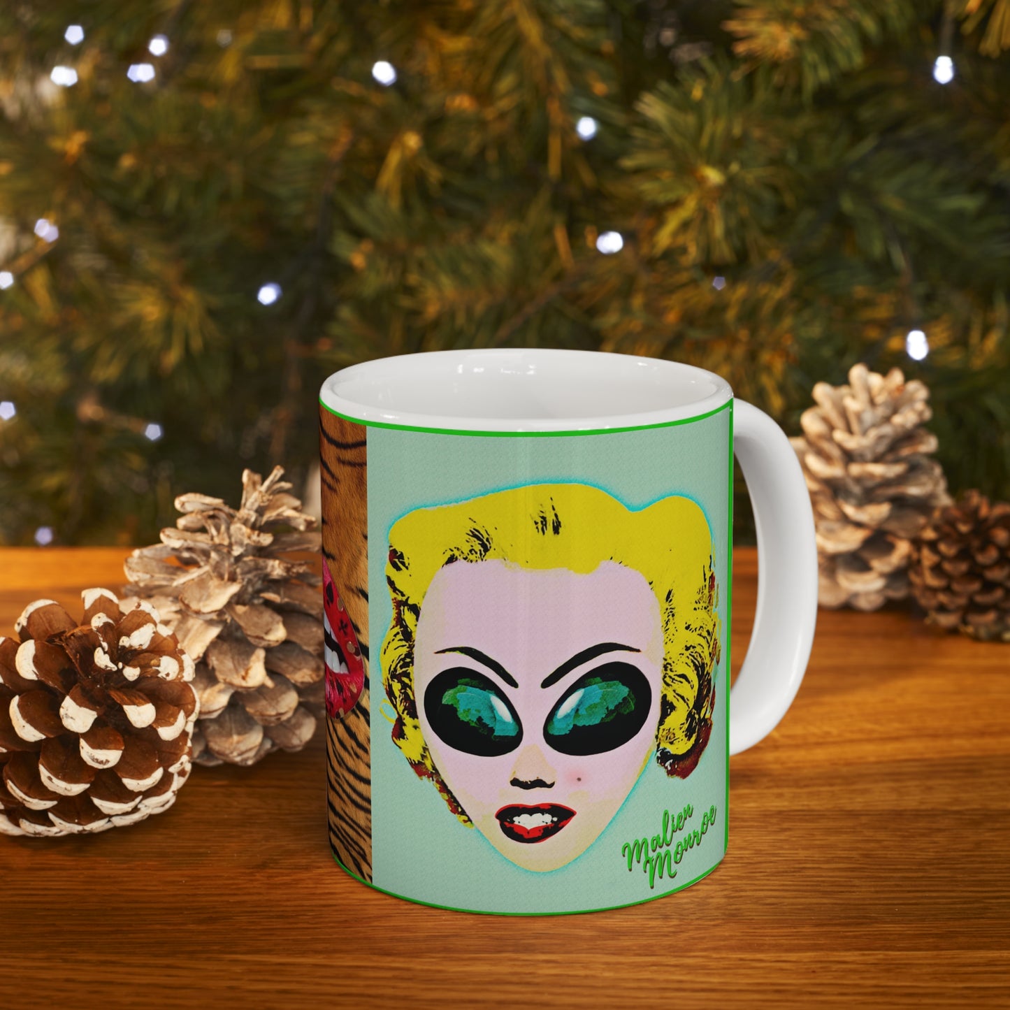 MUG: Malien Monroe Tiger Ceramic Mug 11oz