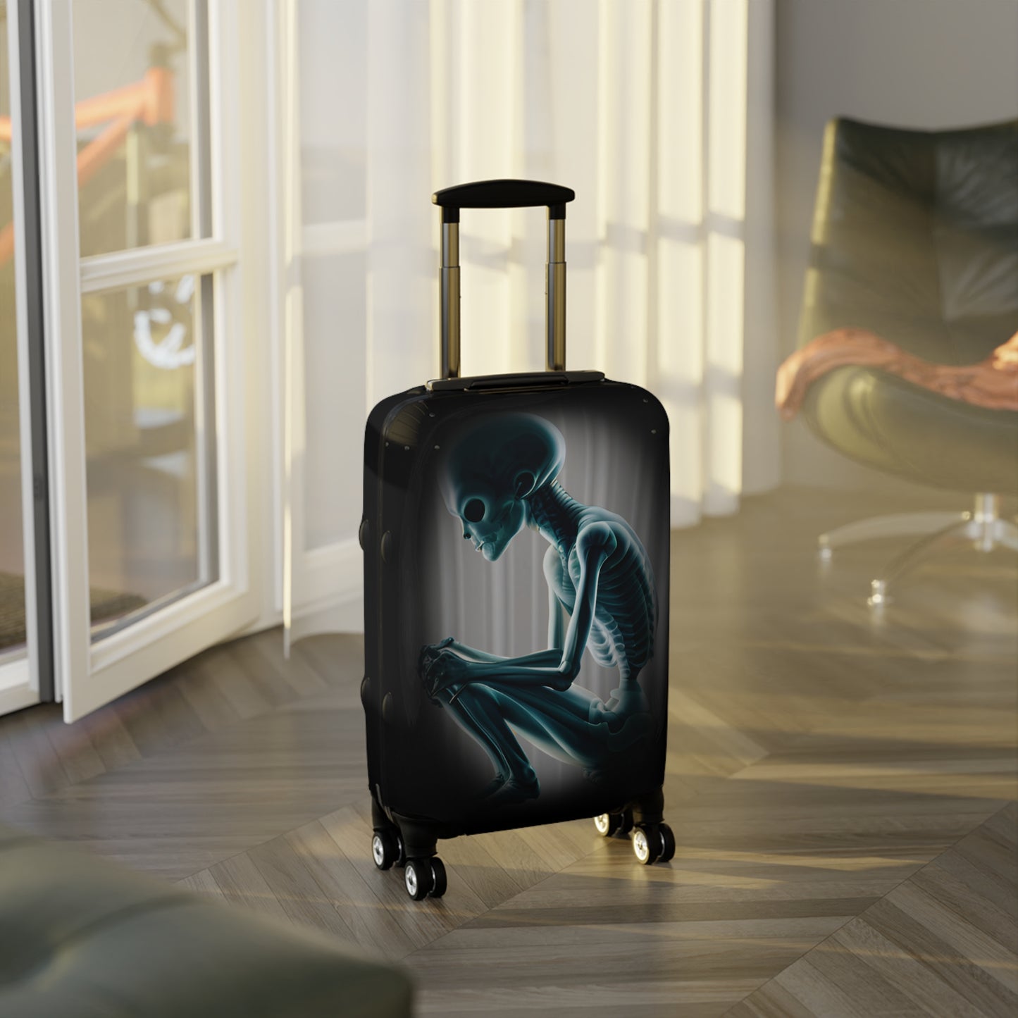 H "NOTHING TO DECLARE" Carry On Suitcase Protector.(BLACK)