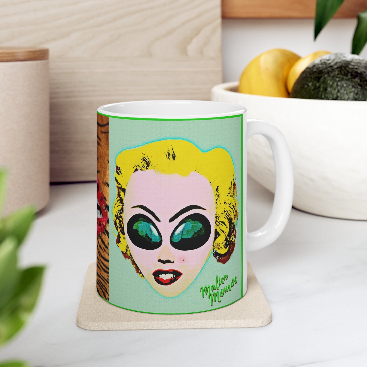 MUG: Malien Monroe Tiger Ceramic Mug 11oz