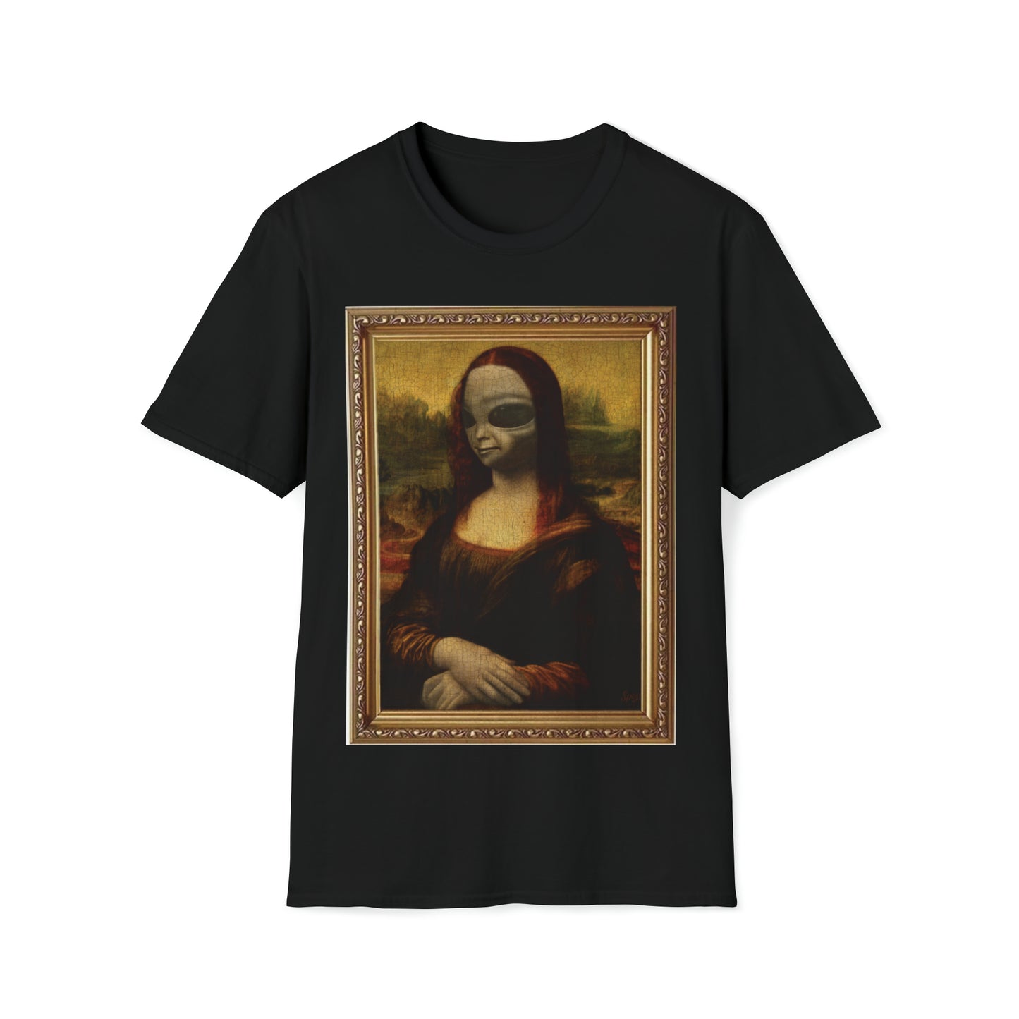 T "Alien Lisa" Classic Art Masters Unisex Softstyle T-Shirt