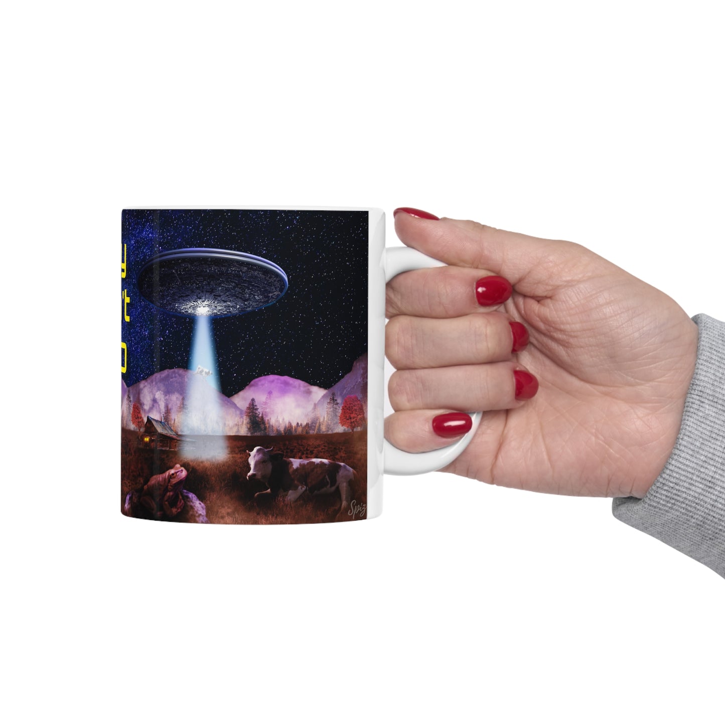 MUG: Why Don't UFO Ceramic Mug 11oz