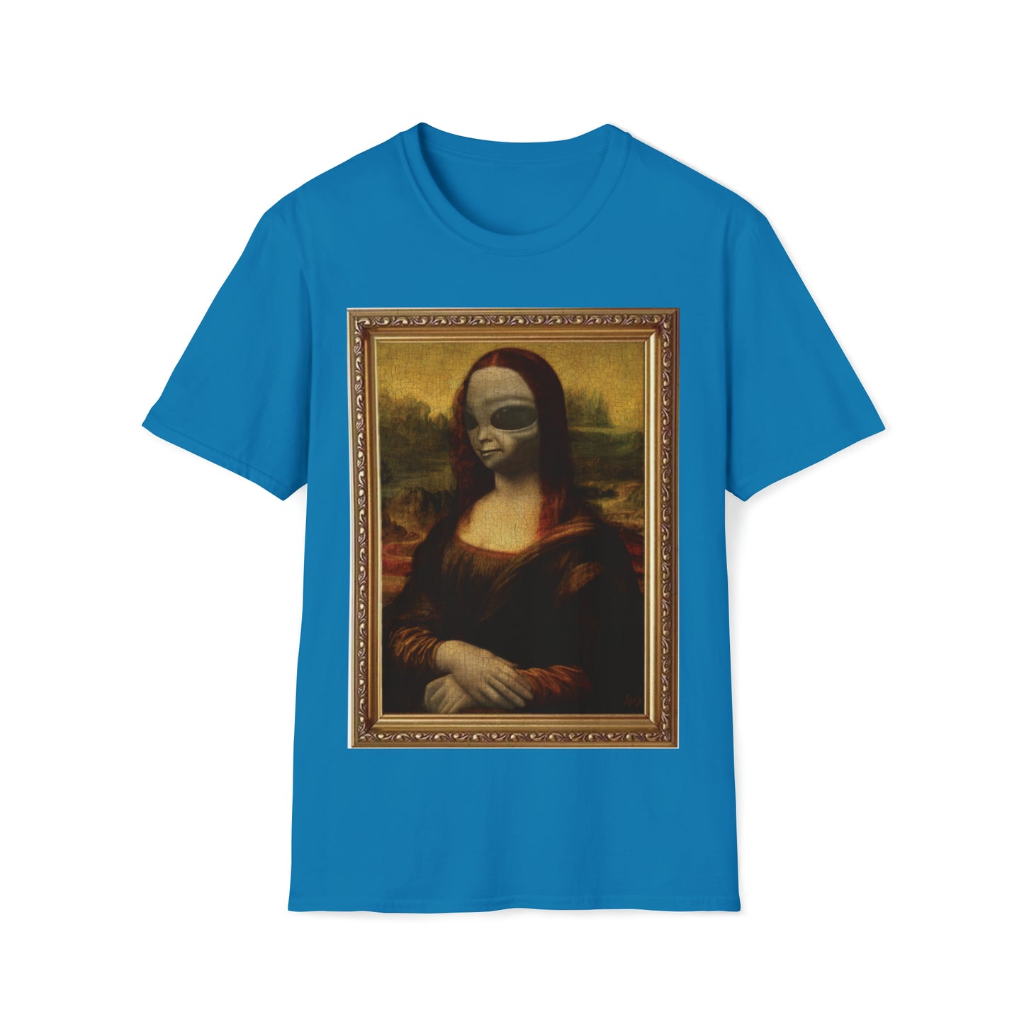 T "Alien Lisa" Classic Art Masters Unisex Softstyle T-Shirt