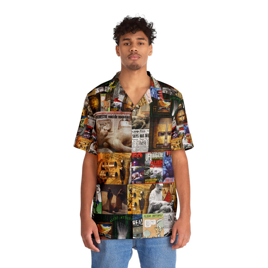 TS Alien Autopsy Media Montage Full Colour Men's Hawaiian Shirt.