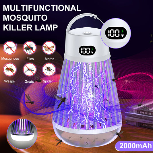 GA Mosquito Killer Lamp Digital Display Electric Shock Mosquito Trap Light Radiationless Insect Repellent Trap For Bedroom Outdoor Summer Gadgets