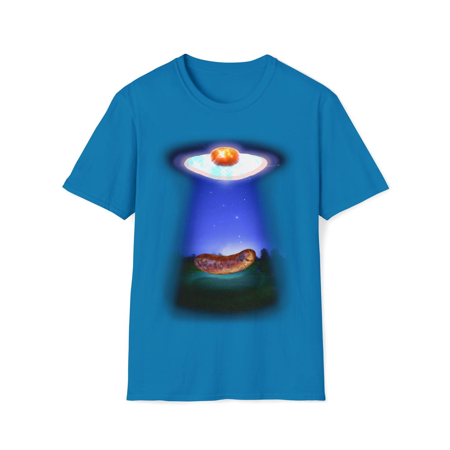 T "Sausage Abduction" Eggstratterestrial activity Unisex Softstyle T-Shirt