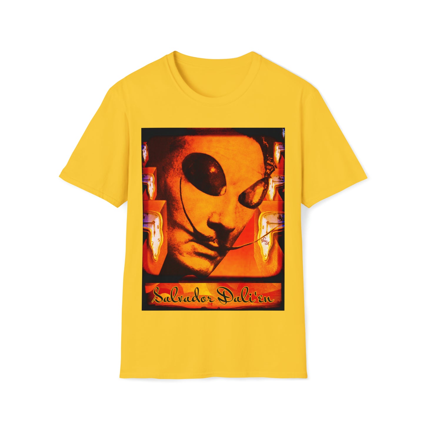 T Salvador Dali'en Melted Clocks Unisex Softstyle T-Shirt