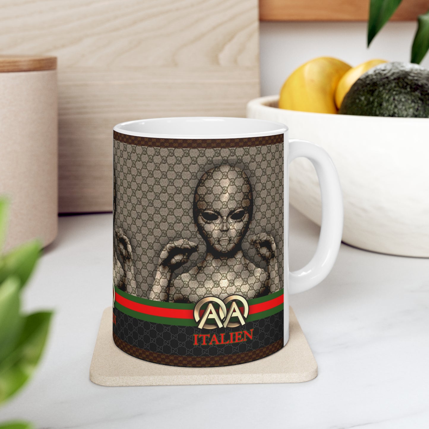 MUG: ITALIEN 'Hologram' Designer Ceramic Mug 11oz