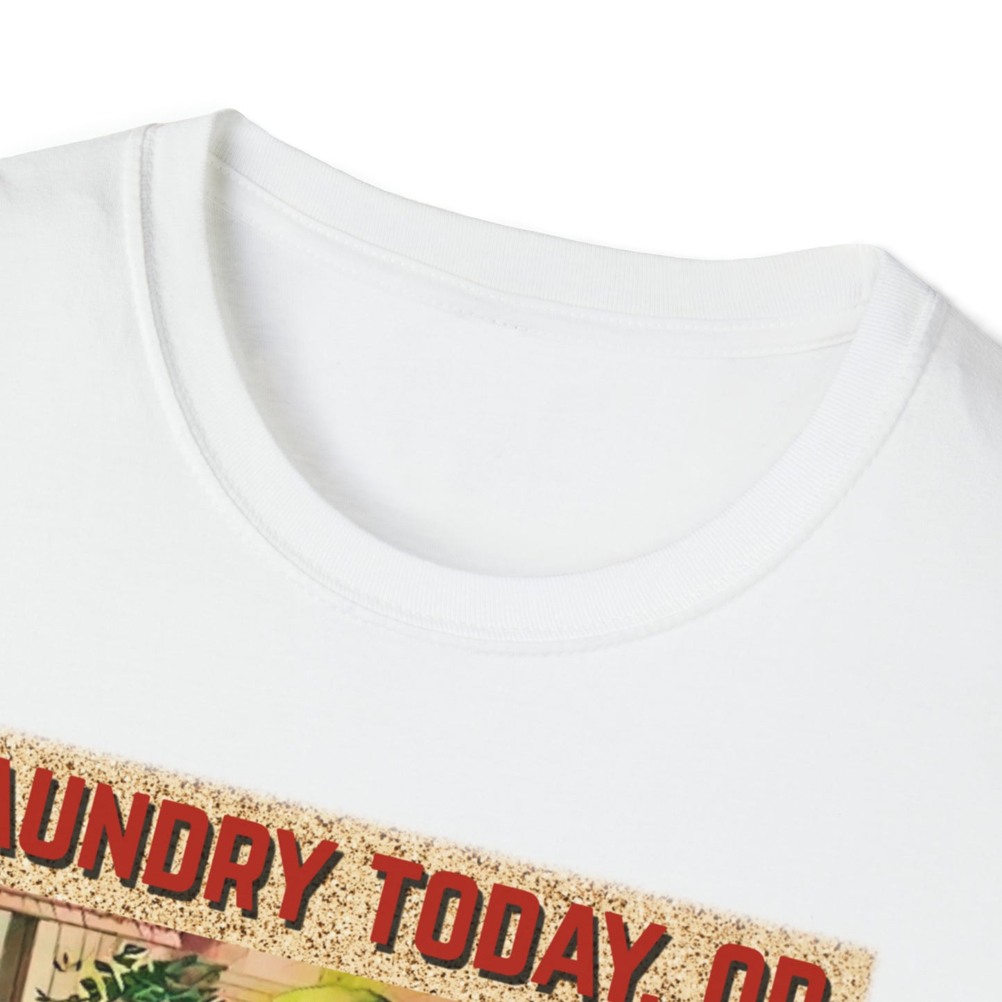 T "Laundry Today, or Naked Tomorrow Unisex Softstyle T-Shirt