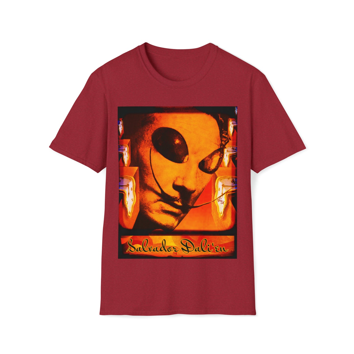 T Salvador Dali'en Melted Clocks Unisex Softstyle T-Shirt