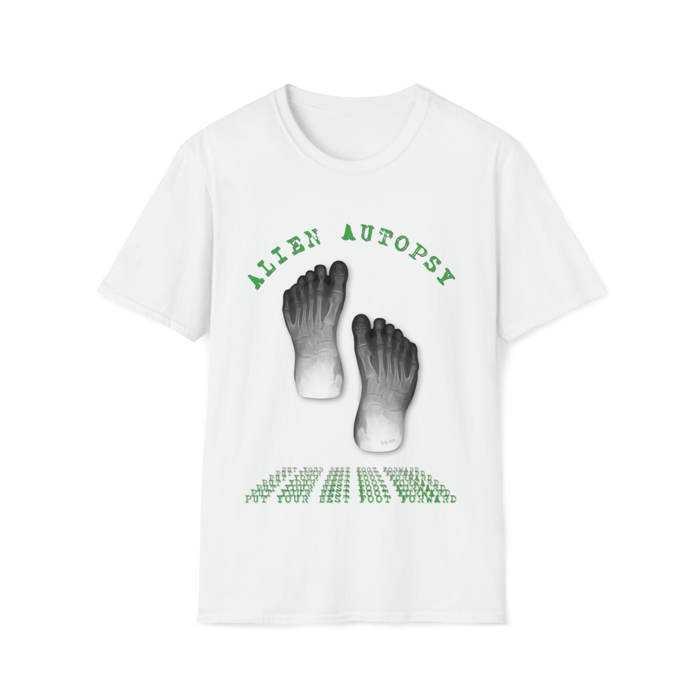 T "Best Foot Forward"  Alien Autopsy Unisex Softstyle T-Shirt