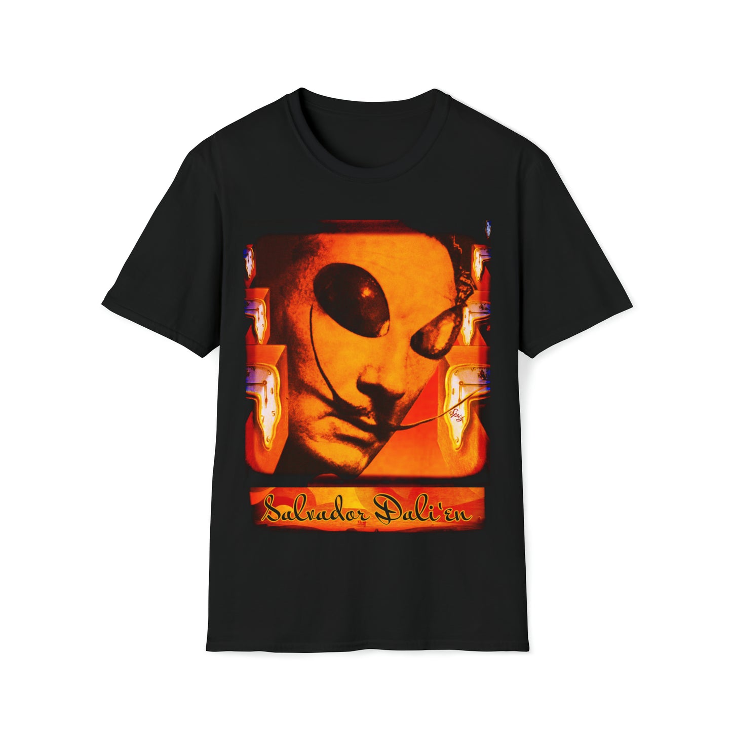 T Salvador Dali'en Melted Clocks Unisex Softstyle T-Shirt