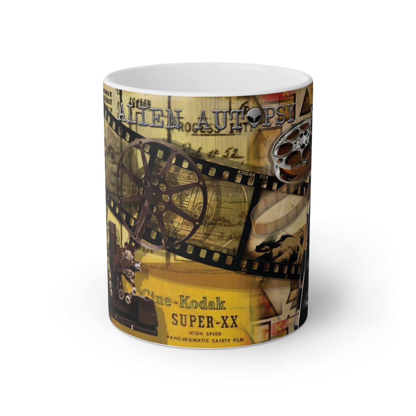 MUG: "Alien Autopsy Super XX Film" #2 White Mug, 11oz