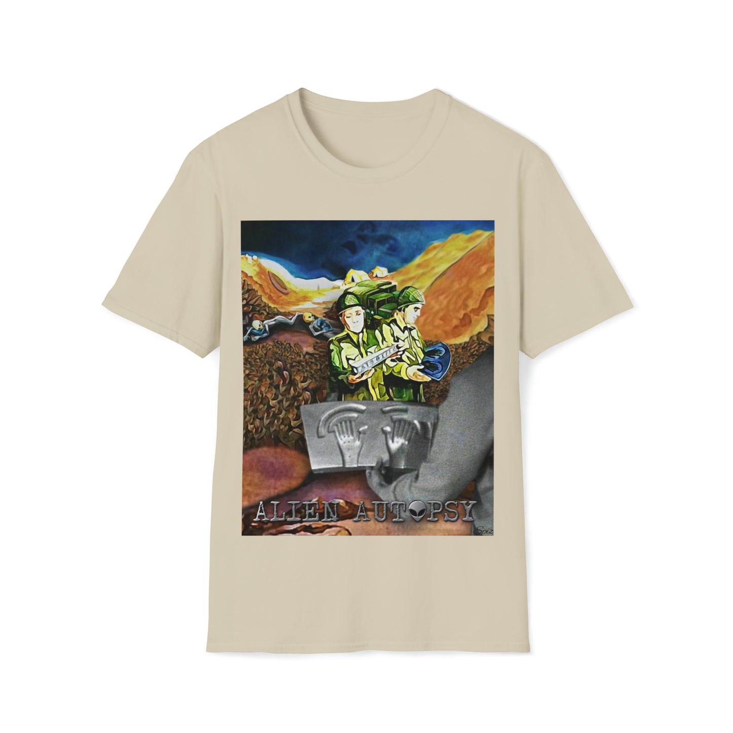 T "Roswell Crash Site Debris"  Alien Autopsy Unisex Softstyle T-Shirt