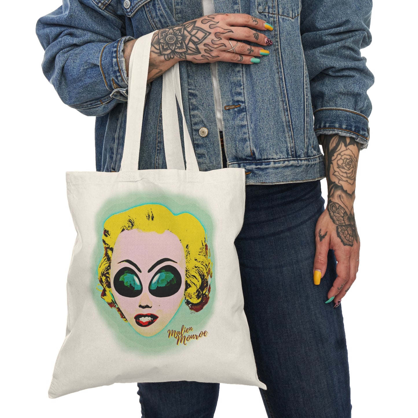 B 'Malien Monroe' POP ART Natural Tote Bag