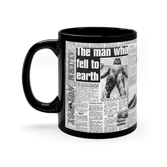 MUG: Alien Autopsy Newspapers  Black Glossy Mug