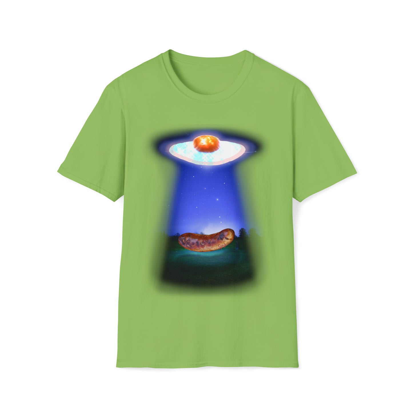 T "Sausage Abduction" Eggstratterestrial activity Unisex Softstyle T-Shirt