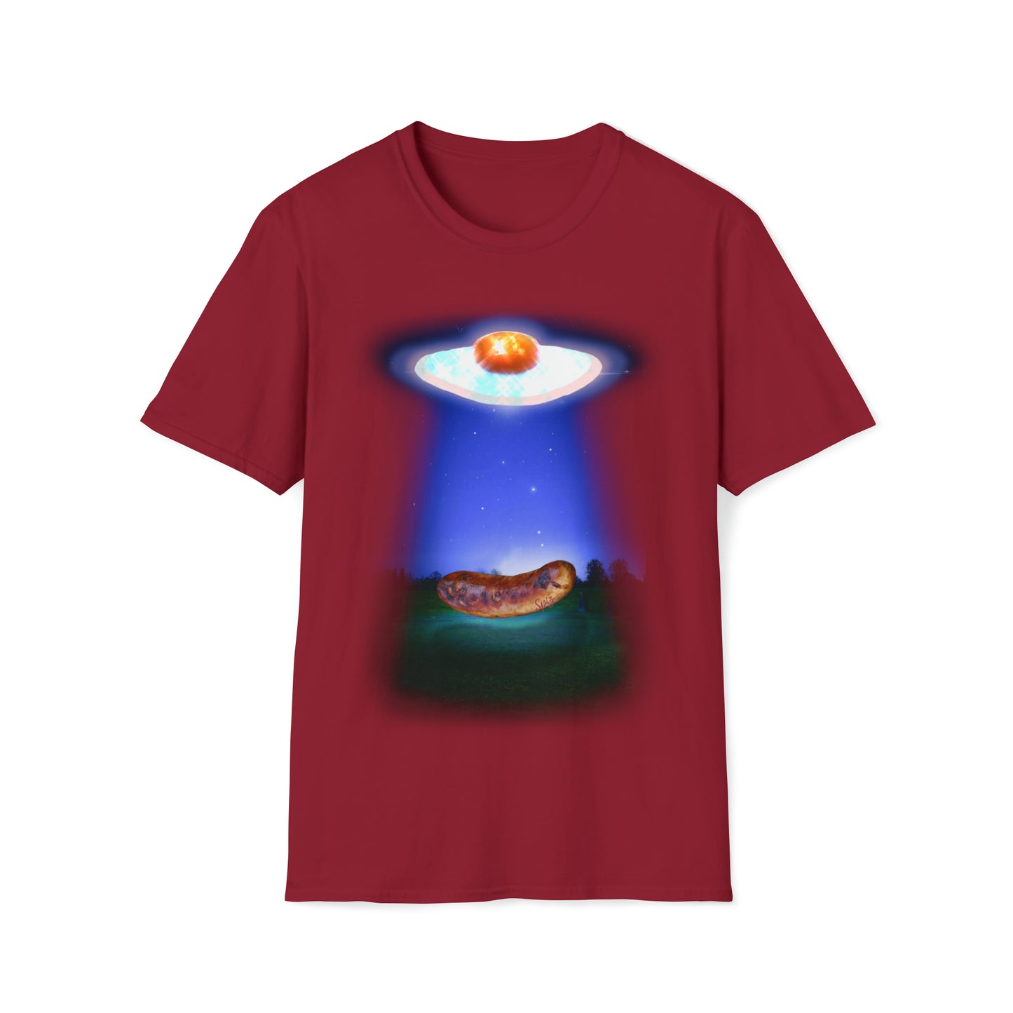 T "Sausage Abduction" Eggstratterestrial activity Unisex Softstyle T-Shirt